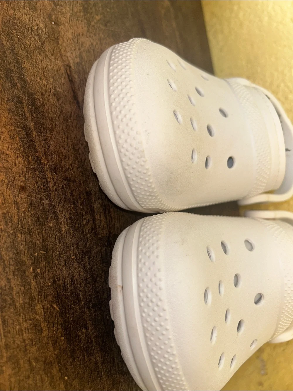 CROCS Kids White Classic Clog with Heel Strap